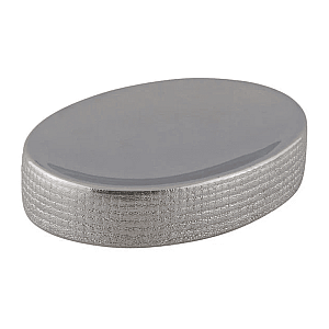 Мыльница Axentia Hollywood 129122 керамическая серебряная