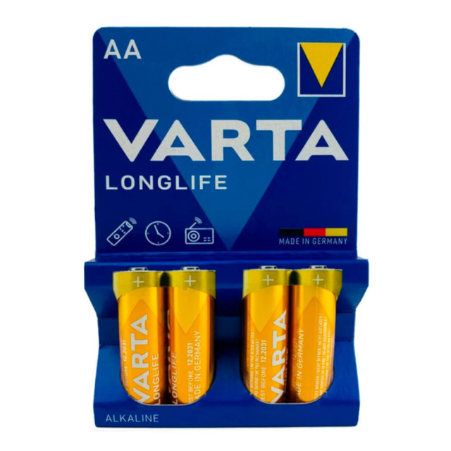 Батарейка Varta Longlife AA LR6 Alkaline BL 4 4/80/400 К
