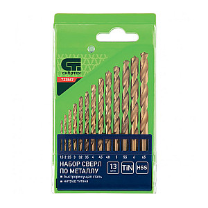 Набор сверл по металлу Сибртех 723867 1.5-6.5 мм HSS 13 шт