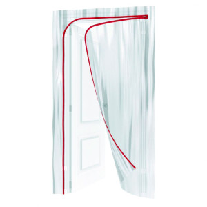 Дверь пленочная на молнии Matrix 88758 220*120 см с малярной лентой 2.5 см*10 м