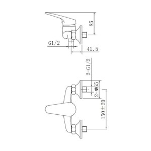 Смеситель для душа AV Engineering FCB AVFCB5-A151-203 D35