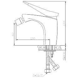 Смеситель для биде AV Engineering AVZAN2-A264-251 Lt D35