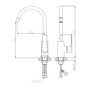 Смеситель для кухни AV Engineering AVJAR4-A236-264 D35