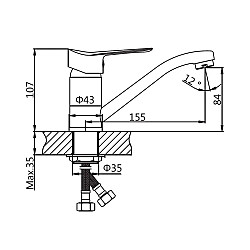 Смеситель для кухни AV Engineering AVLAW4-B589-636