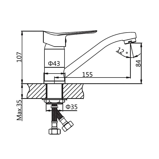 Смеситель для кухни AV Engineering AVLAW4-B589-636