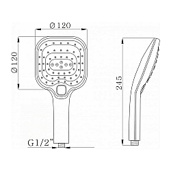 Душевая лейка AV Engineering AVSSS-032