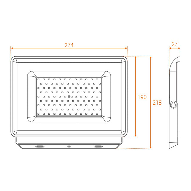 Прожектор Wolta WFL-100W/06 LED 5700K 100Вт SMD IP65 9000Лм