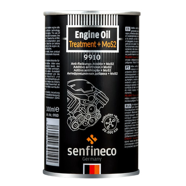 Присадка для моторных масел Senfineco Engine Oil Treatment+ MoS2 с молибденом 9909 300 мл Присадка для моторных масел Senfineco Engine Oil Treatment+ MoS2 с молибденом 9909 300 мл