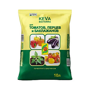 Биопочвогрунт Гера Keva Bioterra для томатов и перцев 10 л
