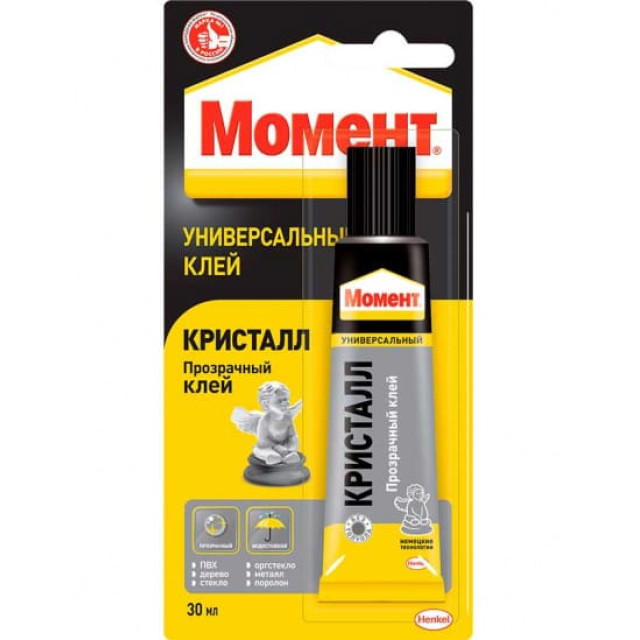 Клей универсальный Момент Кристалл, полиуретановый 30мл Клей универсальный Момент Кристалл, полиуретановый 30мл