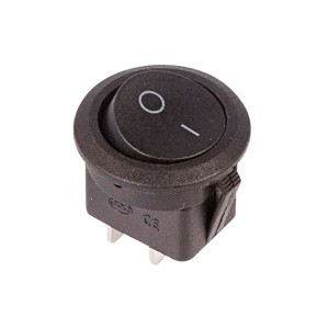 Выключатель Rexant 36-2550 клавишный 250В 6А 2с On-Off RWB-212 SC-214 MRS-102-8 круглый черный