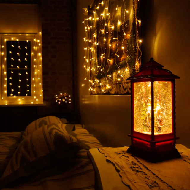 Фонарь декоративный Дед мороз Neon-Night 501-062 с эффектом снегопада и подсветкой