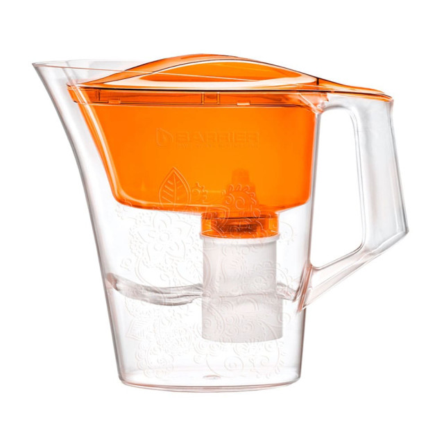 Фильтр-кувшин Барьер Танго для очистки воды оранжевый с узором