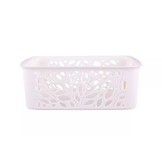 Корзина Полимербыт Leaves 4344700 222*153*81 мм молочный 2.3 л