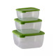Комплект контейнеров Полимербыт Лайт 4354500 квадратных 0.46 л+0.95 л+1.5 л