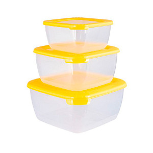 Комплект контейнеров Полимербыт Лайт 4354500 квадратных 0.46 л+0.95 л+1.5 л