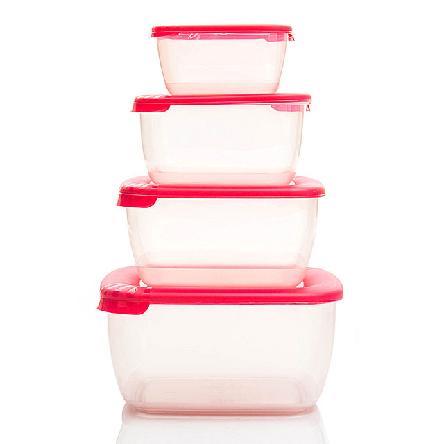 Комплект контейнеров Полимербыт Лайт 4354600 для хранения и заморозки продуктов 4 шт