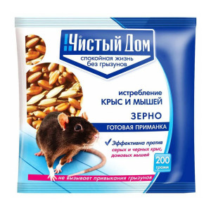 Приманка Чистый дом Форет зерновая от крыс и мышей 200 г