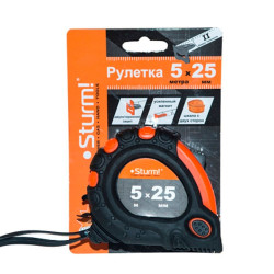 Рулетка MotiVe двухсторонняя шкала магнит 5 м*25 мм