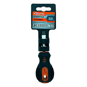Отвертка Sturm магнитный наконечник плоский шлиц SL6*38 мм