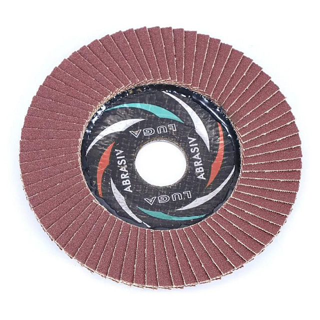 Круг лепестковый Lugaabrasiv КЛТ1 ткань А180 80 125*22.23 мм