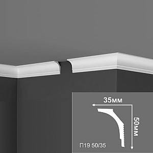 Плинтус потолочный Де-Багет П 19 50/35 50*35*2000 мм