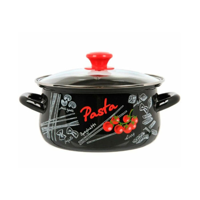 Кастрюля КМЗ Болоньезе 61915-143/4.02-У4 сферическая черная 4 л