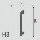 Плинтус напольный Де-багет XPS polymer H 3 100*16 мм Плинтус напольный Де-багет XPS polymer H 3 100*16 мм