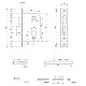 Замок врезной Avers 0823/60-C-NI