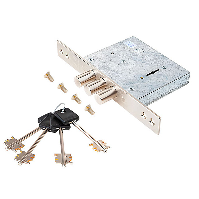 Замок врезной Apecs Premier T-57/S8-NI 4 кл сувальдный