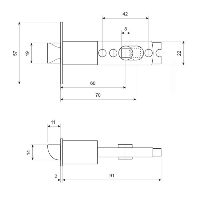 Защелка Vanger 6072-03-NIS