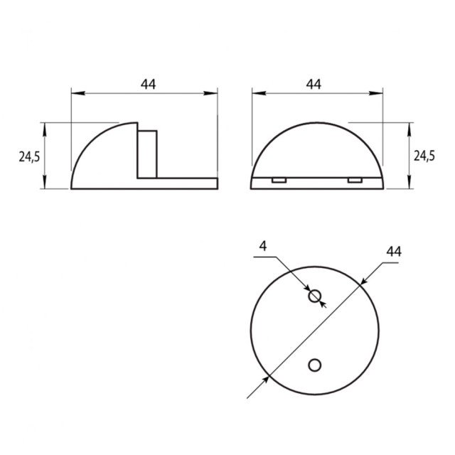 Упор дверной Code Deco DS-0002-BLM