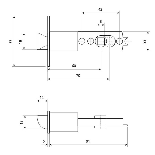 Защелка Avers 8083-05-G 00031336