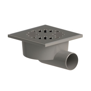 Трап Татполимер  ТП-103.50-150HSDs ПП 50 горизонтальный 150*150 мм сухой затвор