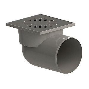 Трап Татполимер ТП-105.110-150HSMs ПП 110 горизонтальный 150*150 мм сухой затвор