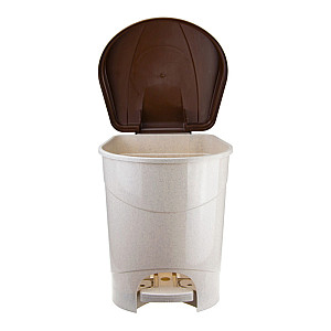 Контейнер для мусора Idea М2892 с педалью бежевый мрамор 19 л