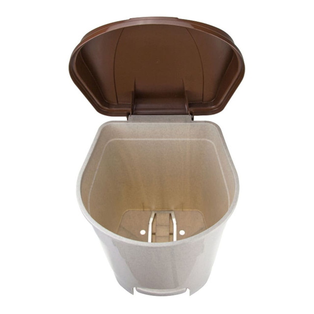 Контейнер для мусора Idea М 2892 с педалью бежевый мрамор 19 л