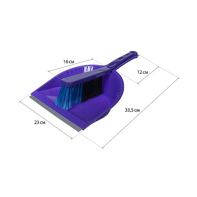 Щетка-сметка + совок с резинкой Idea Стандарт М 5173 фиолетовый