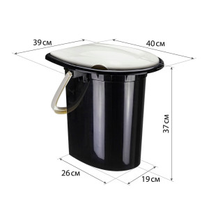 Ведро туалетное Idea М 2459 белый ротанг 16 л