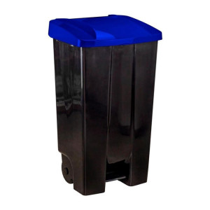 Контейнер для мусора Idea М 2395 с педалью на колесах синий 110 л