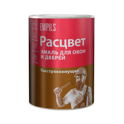 Эмаль для окон и дверей Расцвет белая глянцевая 0.9 кг