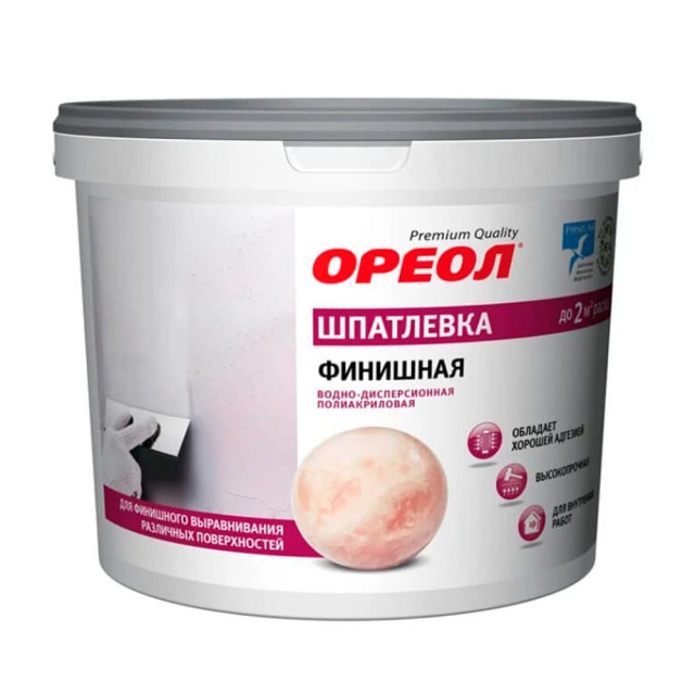 Шпатлевка Ореол финишная полиакриловая 4 кг Шпатлевка Ореол финишная полиакриловая 4 кг
