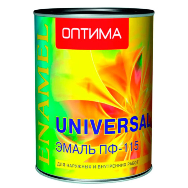 Эмаль Оптима ПФ-115 вишневая 1.9 кг