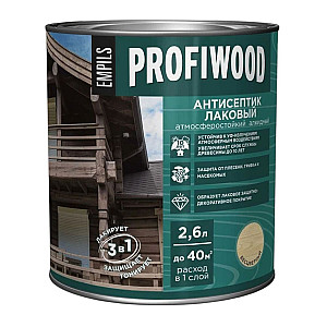 Антисептик Profiwood лаковый тонирующий бесцветный 2.6 л