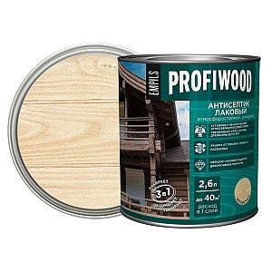 Антисептик Profiwood лаковый тонирующий бесцветный 2.6 л