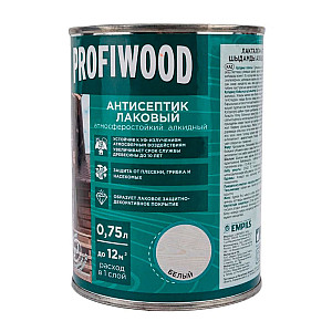 Антисептик Profiwood лаковый тонирующий белый 0.75 л