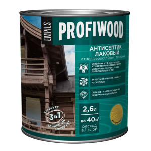 Антисептик Profiwood лаковый тонирующий калужница 2.6 л