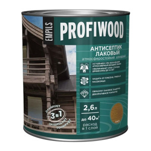 Антисептик Profiwood лаковый тонирующий орех 2.6 л