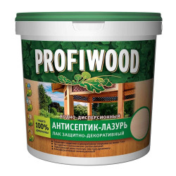 Антисептик-лазурь Profiwood декоративный атмосферостойкий белый 0.9 л