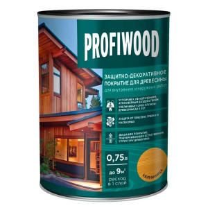 Защитно-декоративное покрытие для древесины Profiwood калужница 0.75 л